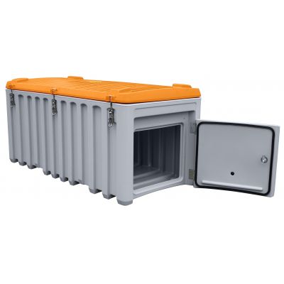 CEMbox 750 l, grey/orange, with side door