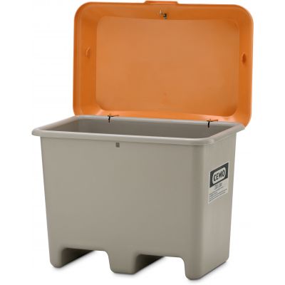 GRP Grit container Plus3 200 l, grey/orange