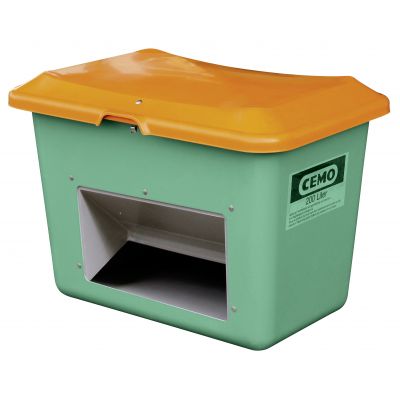 GRP Grit container Plus3 200 l, green/orange
