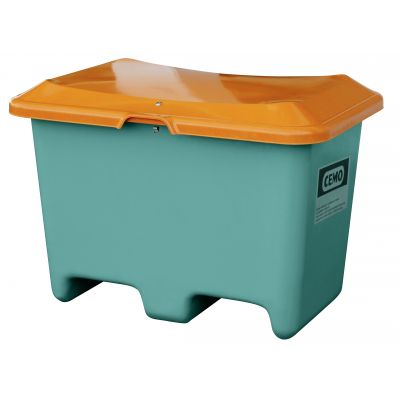 GRP Grit container Plus3 400 l, green/orange