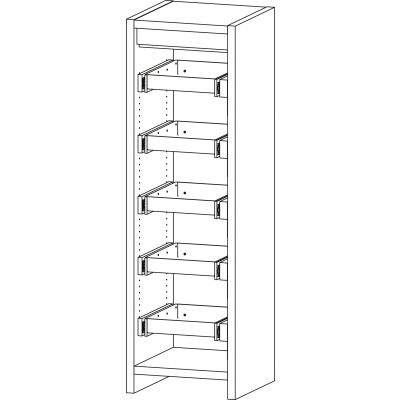 Secure cabinet 6/20 - FWF 90 F-SAFE, 5 full drawers