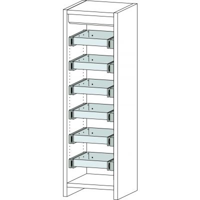 Secure cabinet 6/20 - FWF 90 F-SAFE, 6 full drawers