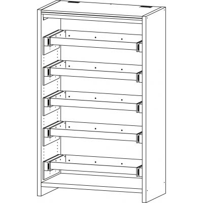 Secure cabinet 6/20 - FWF 90 F-SAFE, 5 full drawers