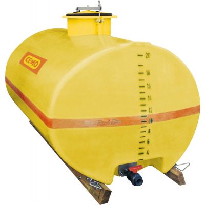 Oval tank GRP 2000 l, short, high-speed with recess, dome centre