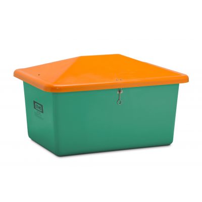 GRP Grit container Plus3 550 l, green/orange