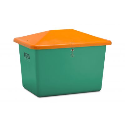 GRP Grit container Plus3 700 l, green/orange