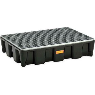PE spill pallet 60HD with galvanised steel grating