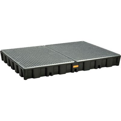 PE spill pallet 250HD with galvanised steel grating