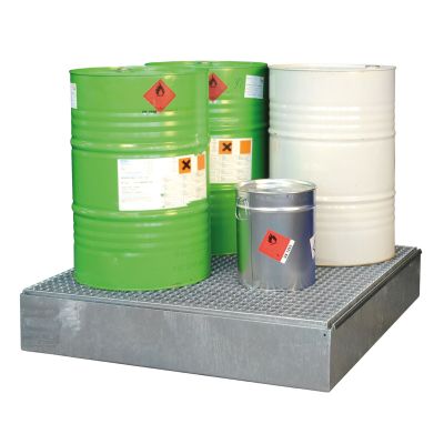 Sump pallet type SW4 o. F, galvanised model, with grating