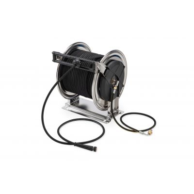 Hose reel with 40 m of high-pressure hose DN10 22 MPa