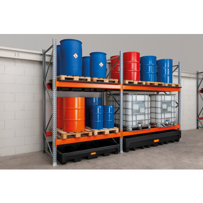 HazMat pallet rack 18/405 for drum storage