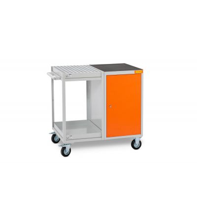 Workshop trolley with compartment