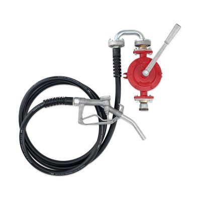 Hand pump, 30 L/min,  with manual nozzle,  4 m dispensing hose, Viton gaskets