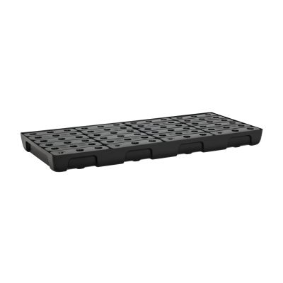 PE spill tray for small containers 13/6 with PE grating