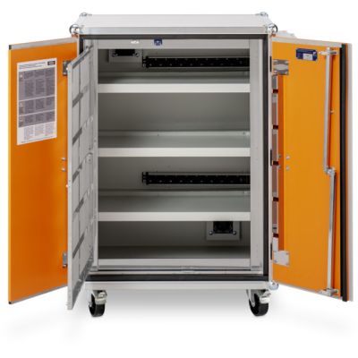 CEMO Battery charging cabinet Premium Plus 8/10, 400 V with castors