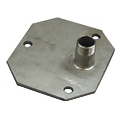 Stainless steel flange plate with threaded nipple 