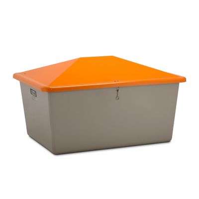 GRP Grit container 1500 l, grey/orange