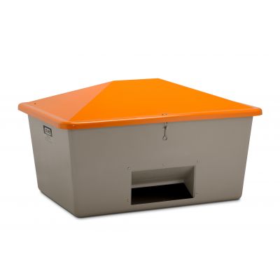 GRP Grit container 1500 l, grey/orange