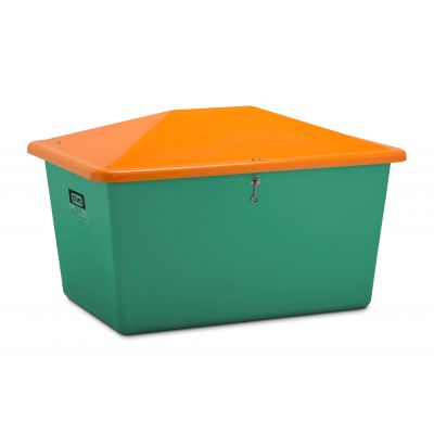 GRP Grit container Plus3 1100 l, green/orange