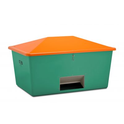 GRP Grit container Plus3 2200 l, green/orange