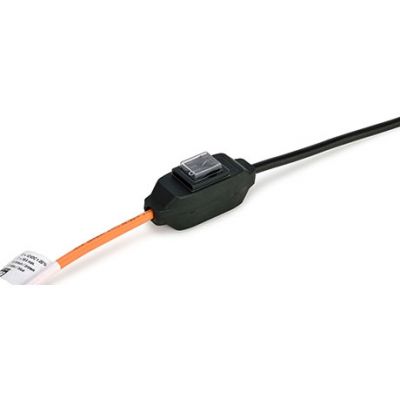 In-line switch 16 A/250 V, two poles, black plastic