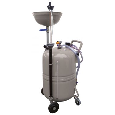 Pneumatic oil suction unit, 80 l, with collection hopper