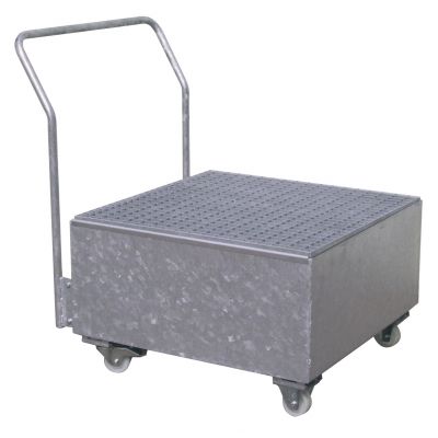 Mobile steel sump pallet type SW1-mobile galvanised