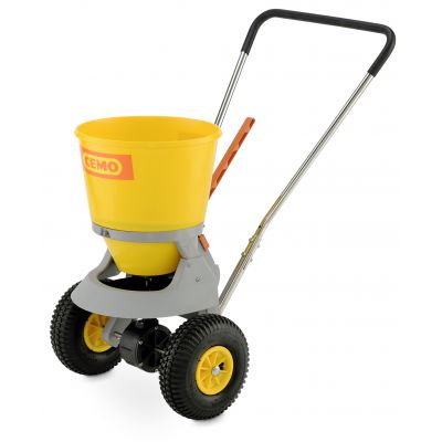 Grit spreaders with composite frame and PE container