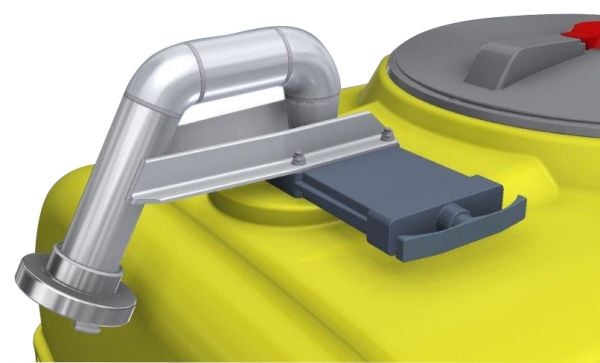 C-filling port1½"with free flow section, with gate valve, including assembly