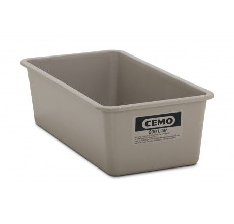 Rechthoekige container 200 liter grijs