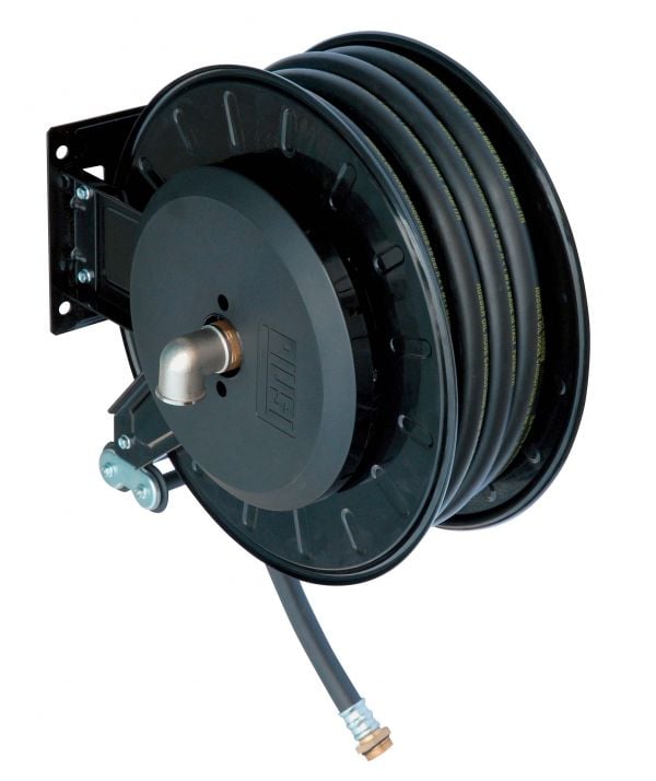 Hose reel with 8 m of EPDM hose, DN 19, including mounting fittings