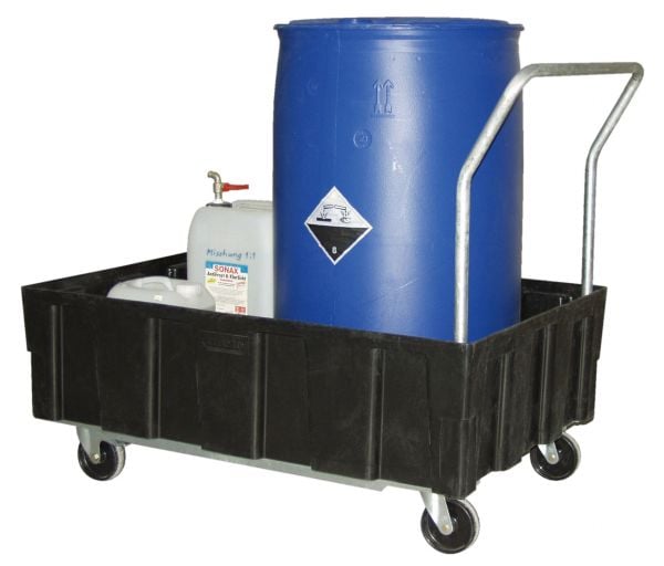 PE sump pallet250/2-RG-mobile with PE grating ****