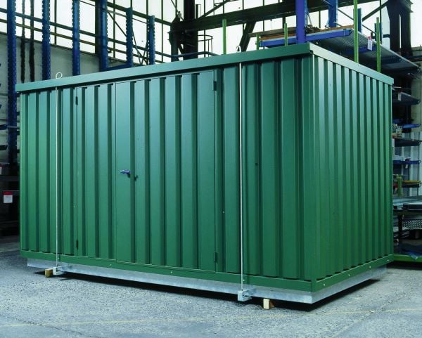 Veiligheidscontainer SRC 1.1T gegalvaniseerd, met deur aan de lange zijde